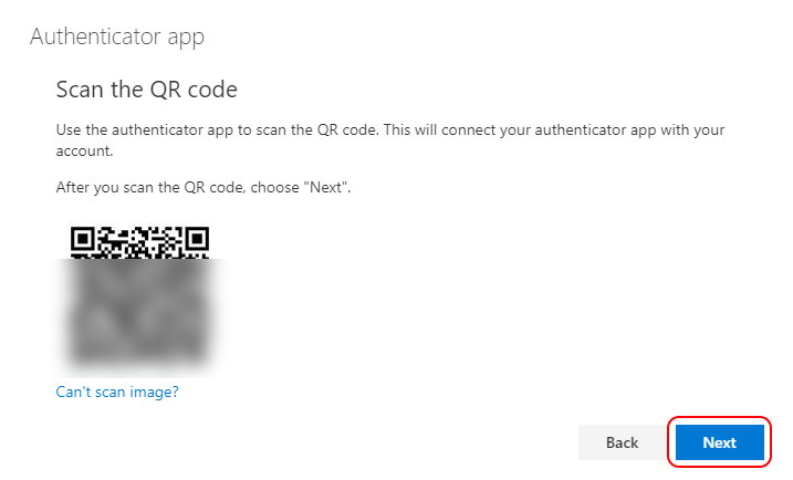 the QR code is scanned