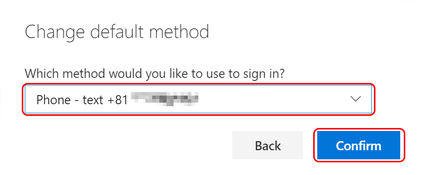 Select sign-in method