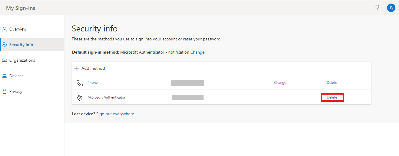 delete old information