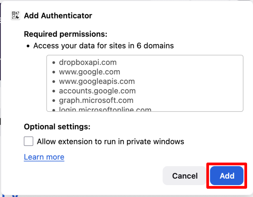 Add extension