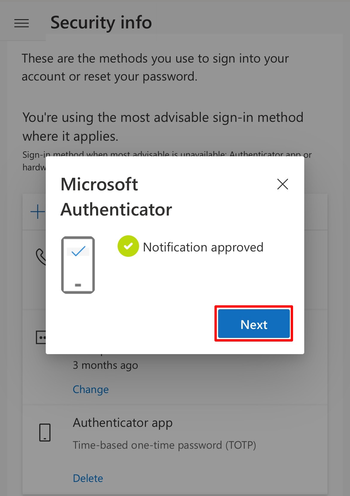 Notification Approved