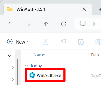 Run WinAuth.exe 2